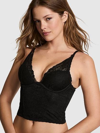 PINK Wink™ Lightly Lined Plunge Corset Top