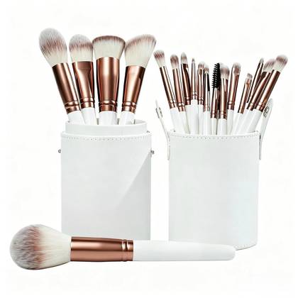 Makeup Brush Set, 20Pcs Professional Makeup Brushes with White Makeup Brushes Kit Case