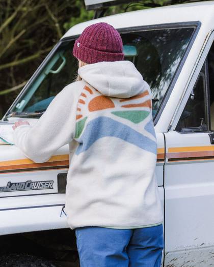 North Coast Vista Full Zip Sherpa Fleece - Oatmeal
