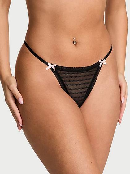 Heart Lace String Thong Panty