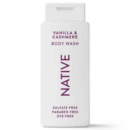 Native Body Wash - Vanilla & Cashmere - 18 fl oz: Liquid, Whole Body, Normal Skin, Paraben-Free