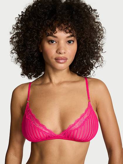 Tease Sheer Stripe Triangle Bralette
