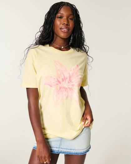 Oversized Floral Graphic Tee