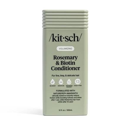 Kitsch Volumizing Rosemary & Biotin Conditioner - 12oz: Paraben-Free, Silicone-Free, Vegan, For Straight Hair