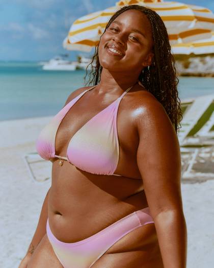 Shimmer Charm Triangle Bikini Top