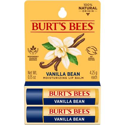 Burt's Bees 100% Natural Origin Lip Balm - Vanilla Bean - 2pk/0.30oz​