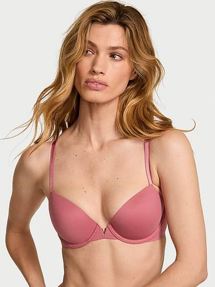 Smooth Lightly Lined Plunge Demi Bra