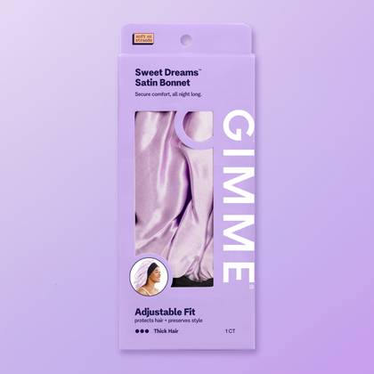 Sweet Dreams Satin Sleep Bonnet for Thick Hair - 1 Count, Lilac