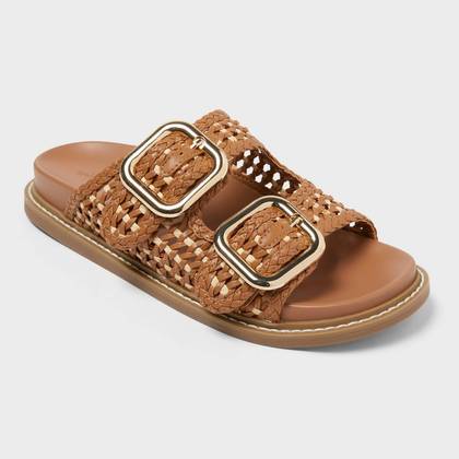Women’s Collin Sandals with Memory Foam Insole - Universal Thread™ Cognac 5