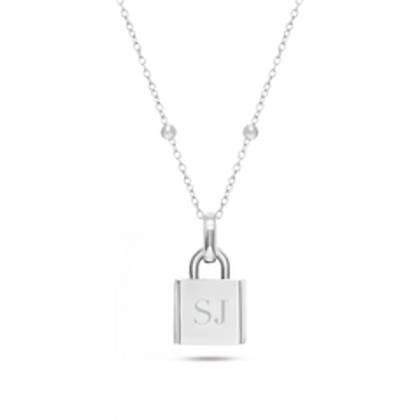 Padlock Necklace (Silver)