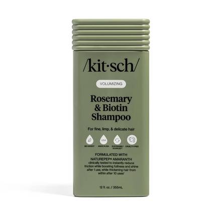 Kitsch Volumizing Rosemary & Biotin Shampoo - 12oz: Paraben-Free, Silicone-Free, Vegan, For Straight Fine Hair