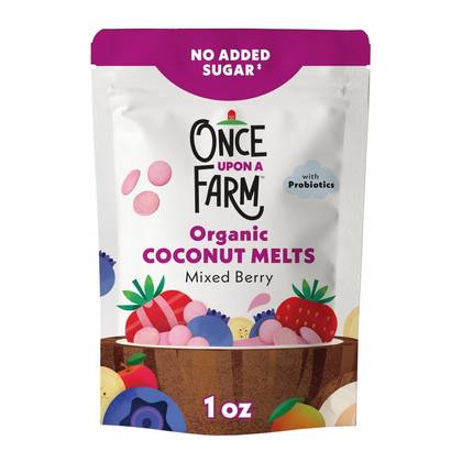 Once Upon a Farm Organic Dairy-Free Coconut Melts Mixed Berry Baby Food - 1oz: Age 7 Months & Up, 2nd Stage, Ready to Eat