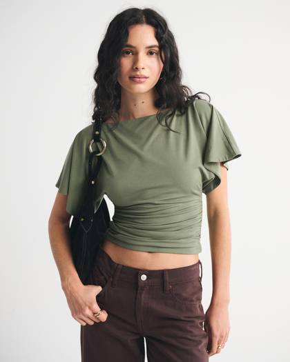 Flutter Sleeve Slash Top