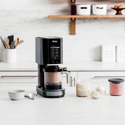 Ninja CREAMi Ice Cream, Sorbet, Milkshake Maker + 3 CREAMi Pints, Black