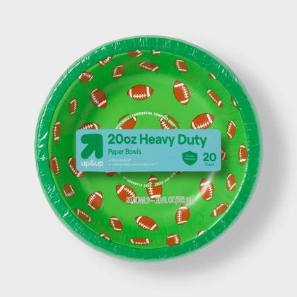 Game Day Disposable Bowls 5.52" - Footballs - 20oz/20ct - up&up™