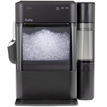 GE Profile Opal 2.0 Ultra Nugget Ice Maker with Side Tank and Scale Inhibiting Filter Black