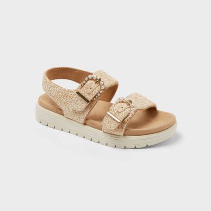 Toddler Sequerah Footbed Sandals - Cat & Jack™ Tan 10T