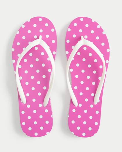 Patterned Rubber Flip Flops