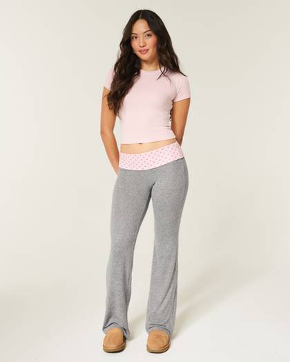 Always Cozy Foldover Flare Pants