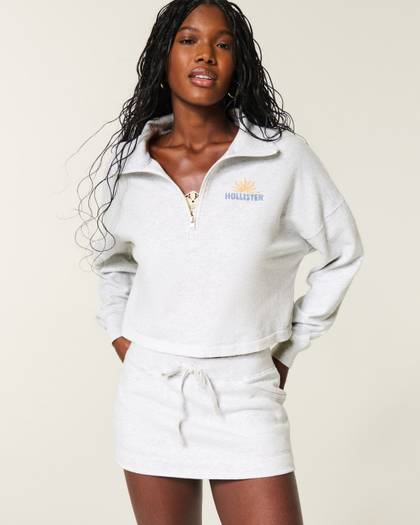 Low-Rise Fleece Mini Skort