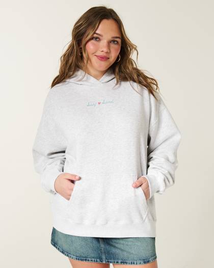 Hollister Feel Good Oversized Turtle Graphic Hoodie