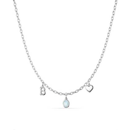 Made Mine Fine Charm Necklace (Silver)