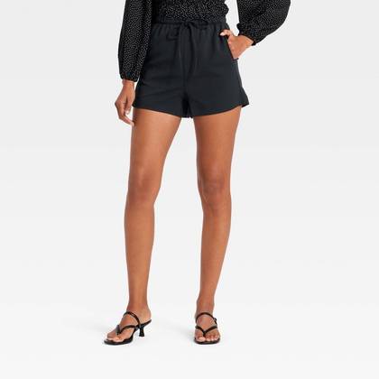 Women's Effortless Shorts - A New Day™ Black XS