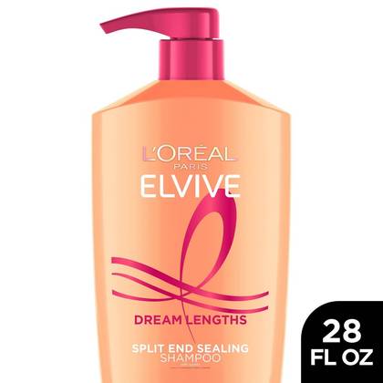 L'Oreal Paris Elvive Dream Lengths Restoring Shampoo for Long, Damaged Hair - 28 fl oz: Paraben-Free, Vanilla, Caramel, Orchid, Plum, Amber