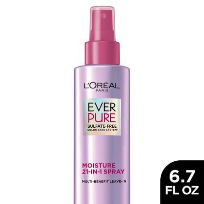 L'Oreal Paris EverPure 21-in-1 Leave In Conditioner Spray - 6.8 fl oz: Sulfate-Free, Deep Hydration, Colored Hair