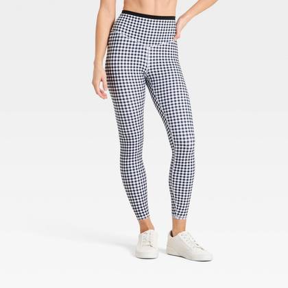 Women's High-Rise Piped 7/8 Leggings - JoyLab™ Black XXS