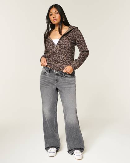 Hollister Andi Adjustable Waist Low-Rise Baggy Jeans