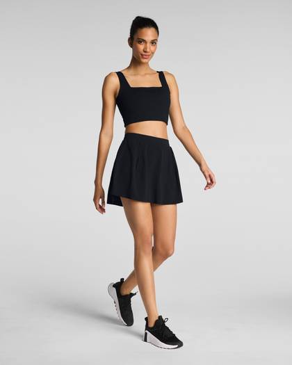 SPANXshape™ BoostUp Pleated Skort, 14" | Very Black - Black