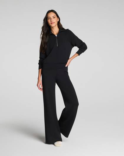 SPANX AirEssentials® Wide Leg Pant | Very Black - Black