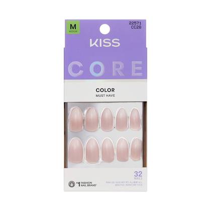 Kiss Core Color Press-On Fake Nails Medium Almond - Dulcet - 35ct