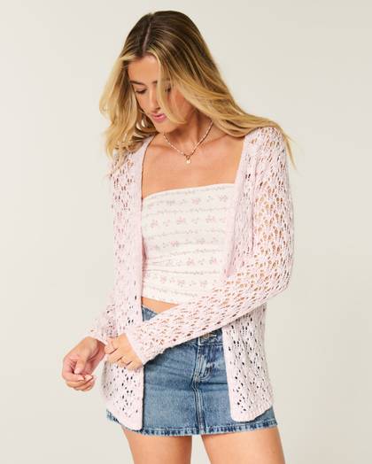 Open Stitch No Close Cardigan