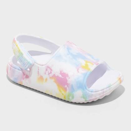 Toddler Beck Footbed Sandals - Cat & Jack™ 11T: Hook and Loop, Contoured EVA, Open Toe