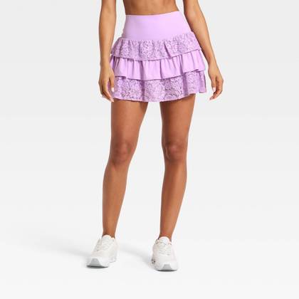 Women's Layered Ruffle Skort - JoyLab™ Purple XXS