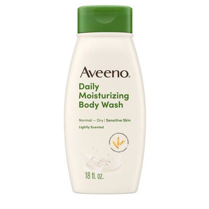 Aveeno Daily Moisturizing Body Wash with Soothing Oat - 18 fl oz: Liquid, Squeeze Bottle, Paraben-Free, Hypoallergenic