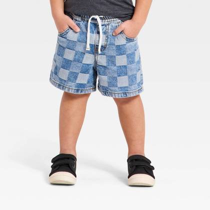 Baby Boys' Relaxed Fit Pull-On Denim Shorts - Cat & Jack™ Light Wash 12M