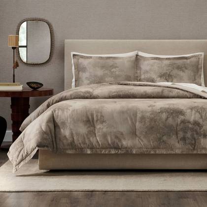 Jeremiah Brent Home 3pc Full/Queen 'Walk in the Woods' Cotton Comforter Set Brown