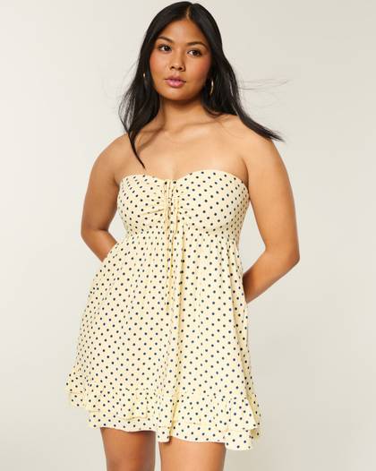 Strapless Babydoll Mini Dress