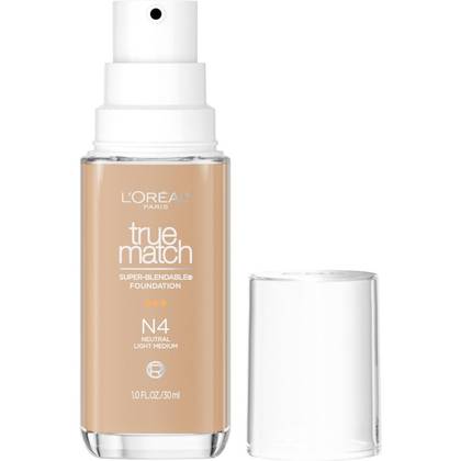 L'Oreal Paris True Match Super Blendable Foundation - N4 - 1 fl oz: Medium Coverage, Alcohol-Free, Liquid, Vegan