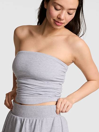 All-Day Cotton™ Side-Ruched Tube Top