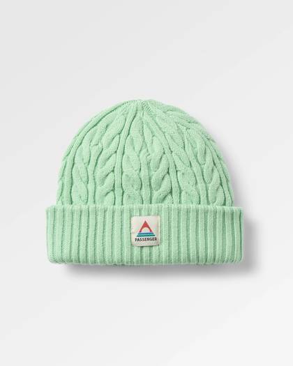 Fireside Cable Knit Beanie - Seafoam