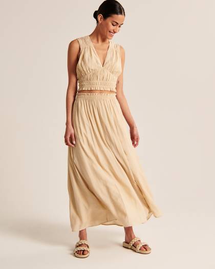 Textured Maxi Skirt
