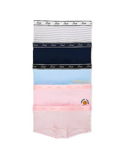 Pink Logo Boyshort Pack Panty