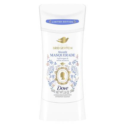Dove Beauty Limited Edition Bridgerton Antiperspirant & Deodorant Stick - Moonlit Masquerade - Hydrangea & White Wisteria Scent - 2.6oz