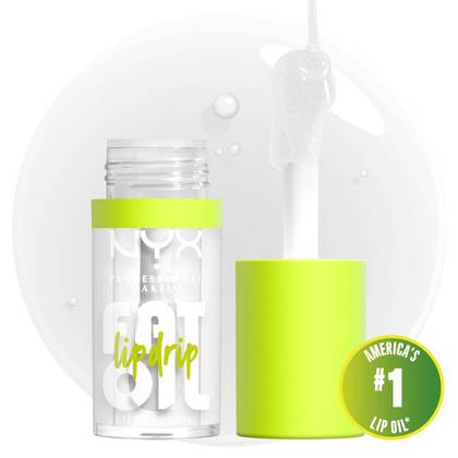 NYX Professional Makeup Fat Oil Lip Drip Lip Gloss - My Main - 0.16 fl oz: Shine Enhancer, Clear, Sheer Finish