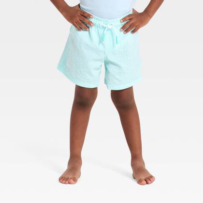 Toddler Boys' Stripped Trunk - Cat & Jack™ Aqua 3T