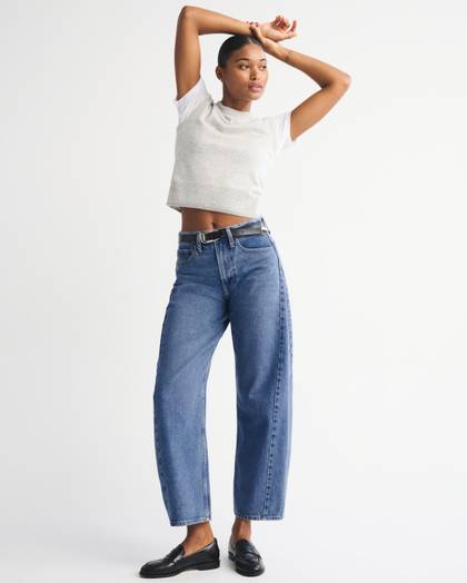 Curve Love Mid Rise Barrel Jean